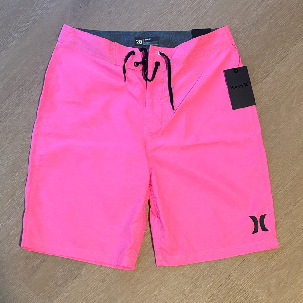 Hurley Neon Pink Men’s Swim Board Shorts
